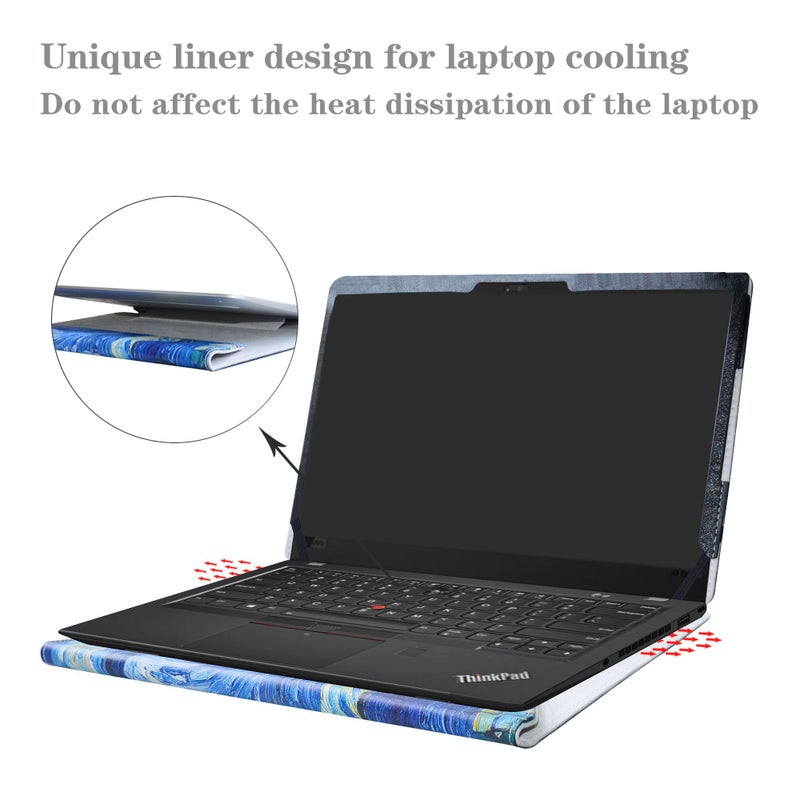 Alapmk Protective Case for Thinkpad X1 Carbon 8th Gen/7th Gen/6th Gen/5th Gen & ThinkPad X1 Yoga 4th gen/5th Gen & E410 14" Laptop(Not fit Thinkpad X1 Carbon 2nd Gen/3rd Gen/4th Gen),Starry Night - Image 5